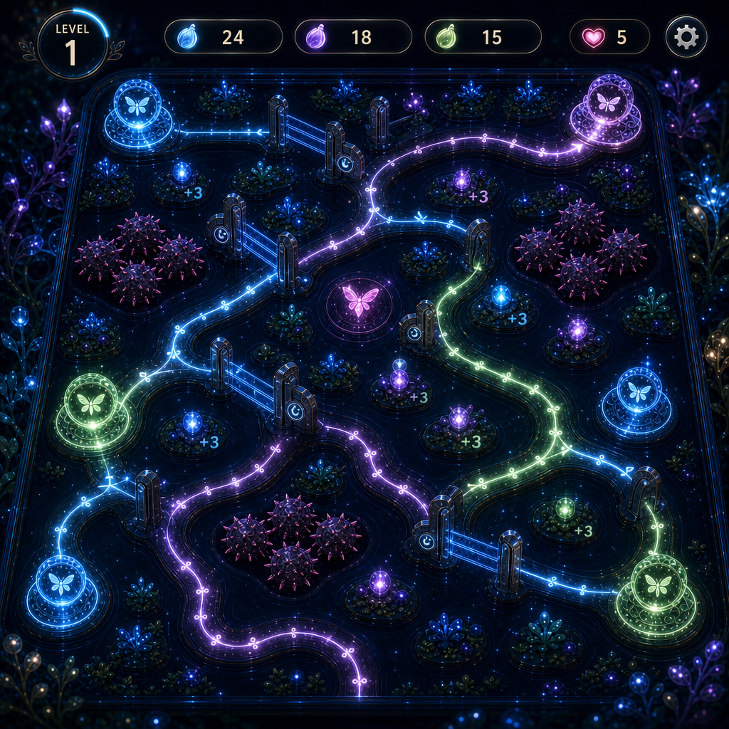 Navigating timing gates and glowing hazards