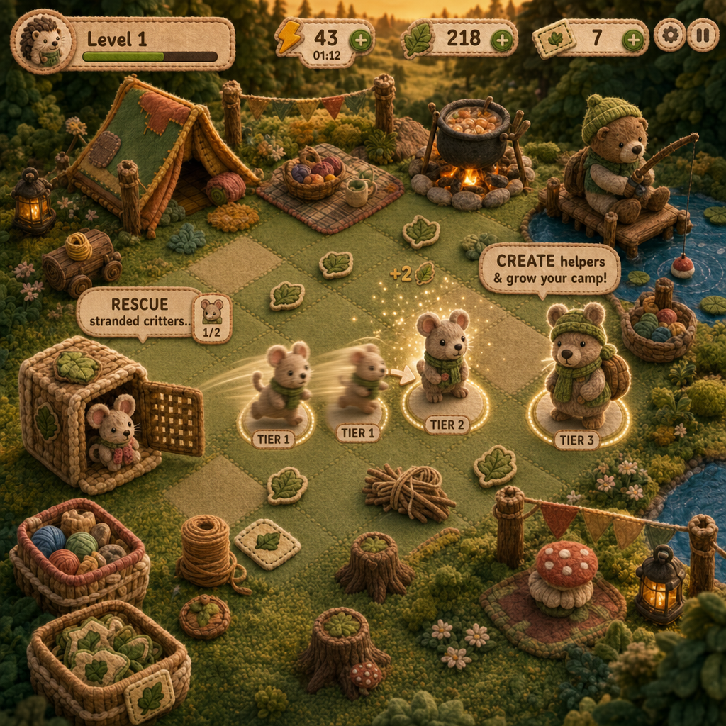 Rescuing critters in Merge Critter Camp
