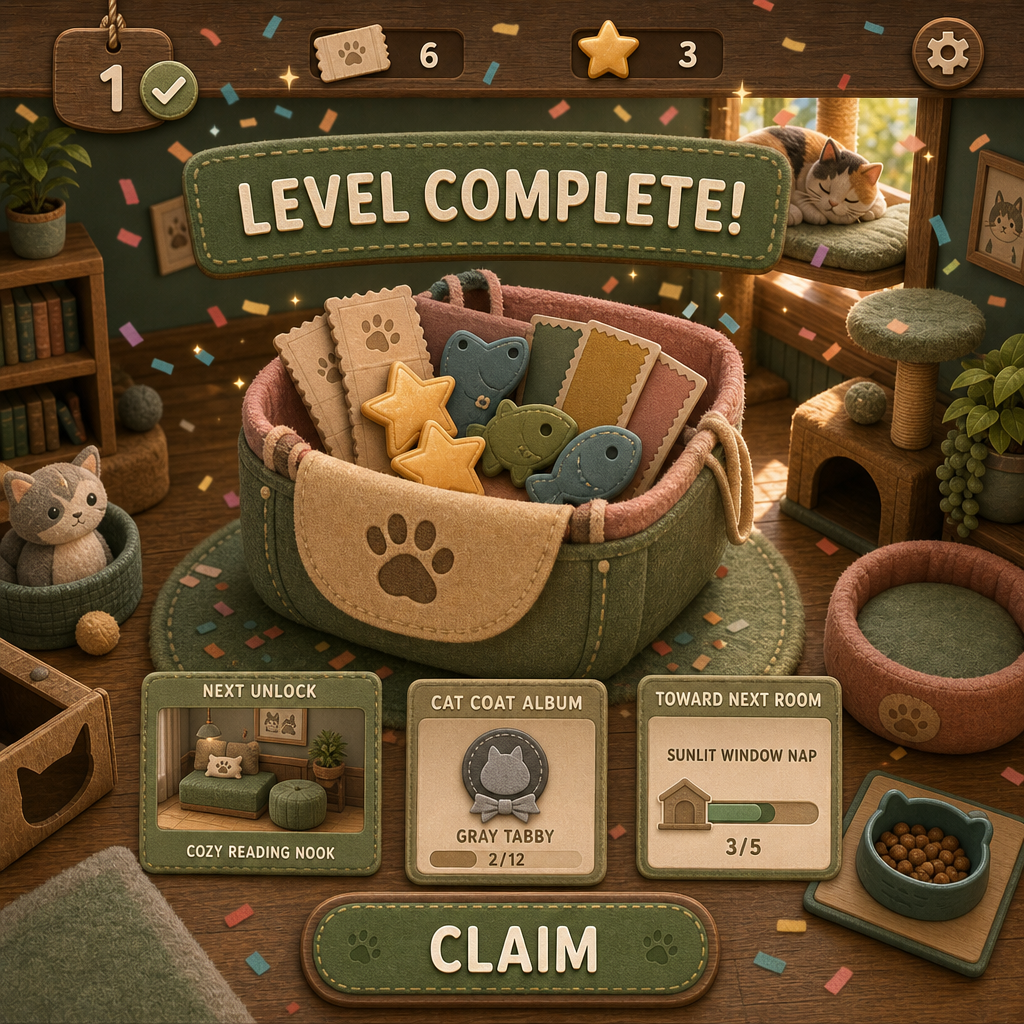 Animated cat shelter room reveal