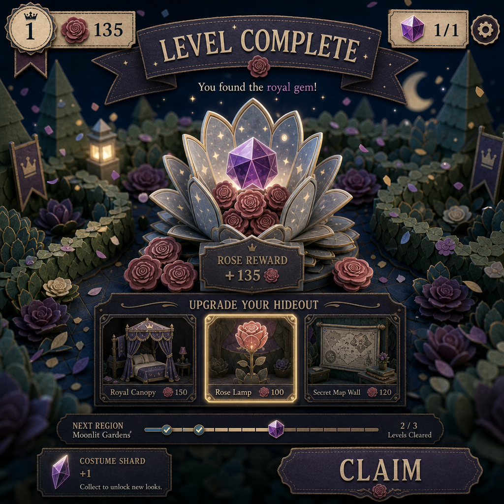 Escaping with treasure and unlocking rewards