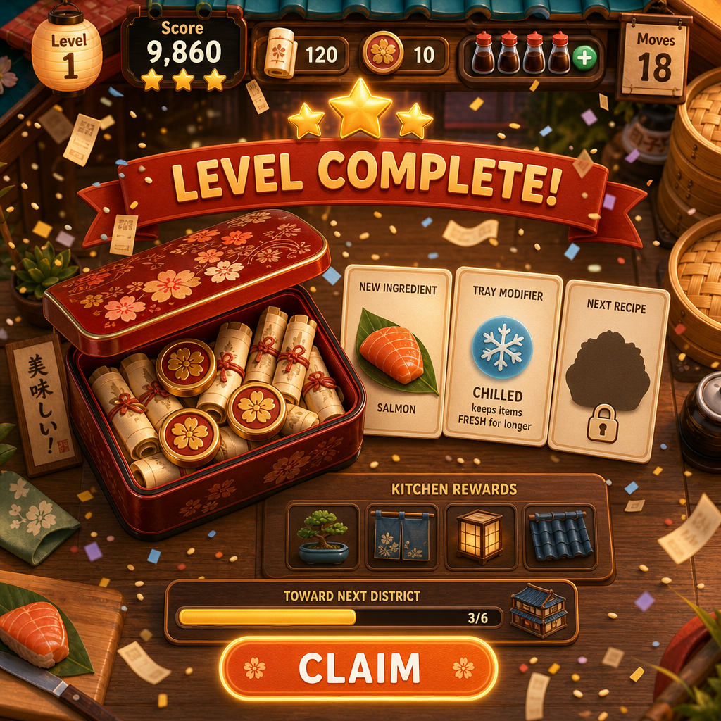 Unlocks and progression in Snapstack Bistro